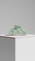 Geometric Acrylic Hair Barrette in Minted Sage